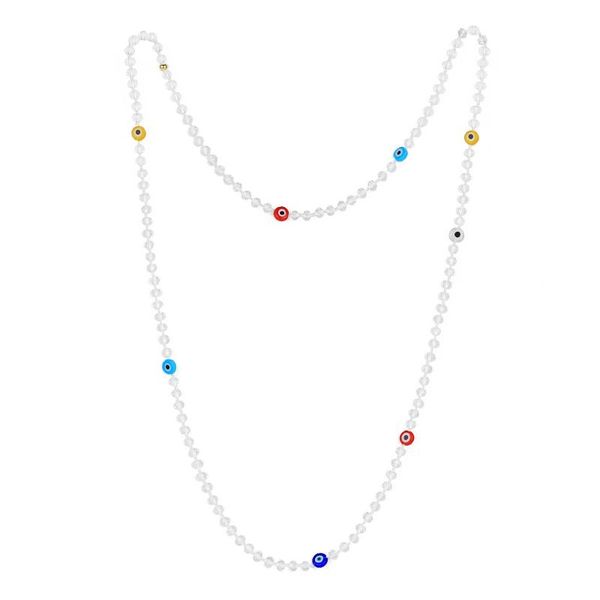 chains evil eye beaded necklace fashion crystal beads woven chain for women boho handmade trendy femme jewelry, Silver
chains evil eye beaded necklace fashion crystal beads woven chain for women boho handmade trendy femme jewelry, Silver
