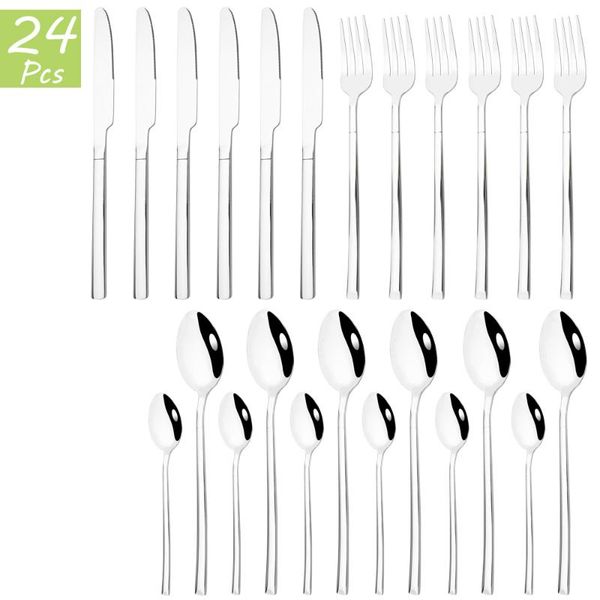 flatware sets 24pcs silver cutlery set knives forks coffee spoon tableware stainless steel dinnerware wedding kitchen silverware
flatware sets 24pcs silver cutlery set knives forks coffee spoon tableware stainless steel dinnerware wedding kitchen silverware