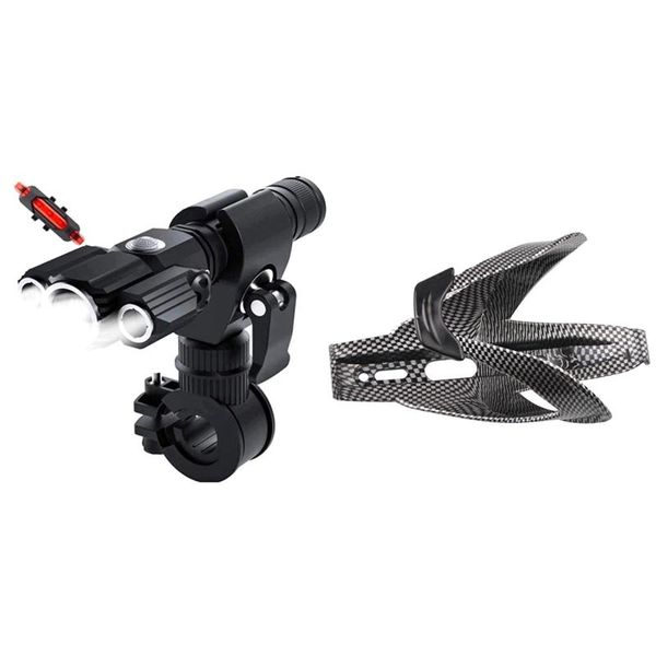 bike lights bicycle light led aluminum alloy 3 lamp head & driving water bottle cage carbon fiber texture
bike lights bicycle light led aluminum alloy 3 lamp head & driving water bottle cage carbon fiber texture