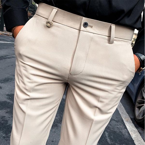 men's suits & blazers suit pants formal stretch slim solid color straight dress fashion boutique clothing ankle trouser, White;black
men's suits & blazers suit pants formal stretch slim solid color straight dress fashion boutique clothing ankle trouser, White;black