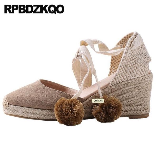 dress shoes genuine leather beige 3 inch sandals women lace up big size wedge round toe pumps suede green heels modern, Black
dress shoes genuine leather beige 3 inch sandals women lace up big size wedge round toe pumps suede green heels modern, Black