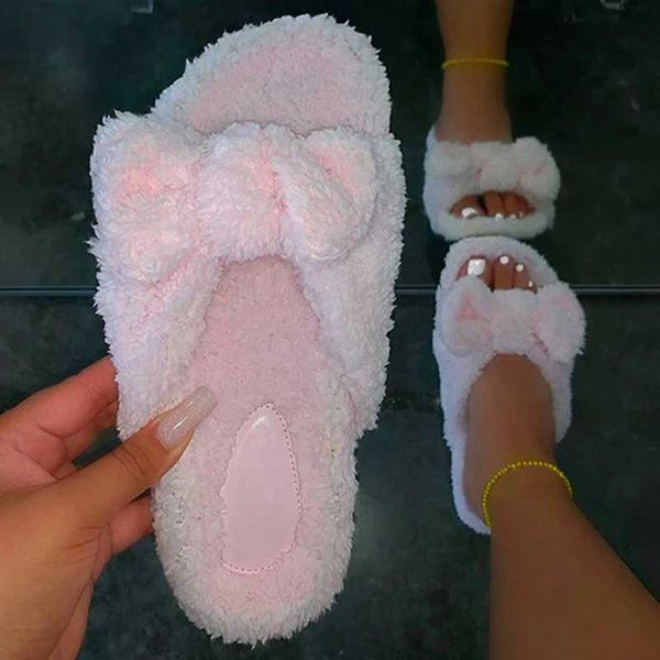 slippers women butterfly-knot ornament comfortable fur flat with slides, Black
slippers women butterfly-knot ornament comfortable fur flat with slides, Black