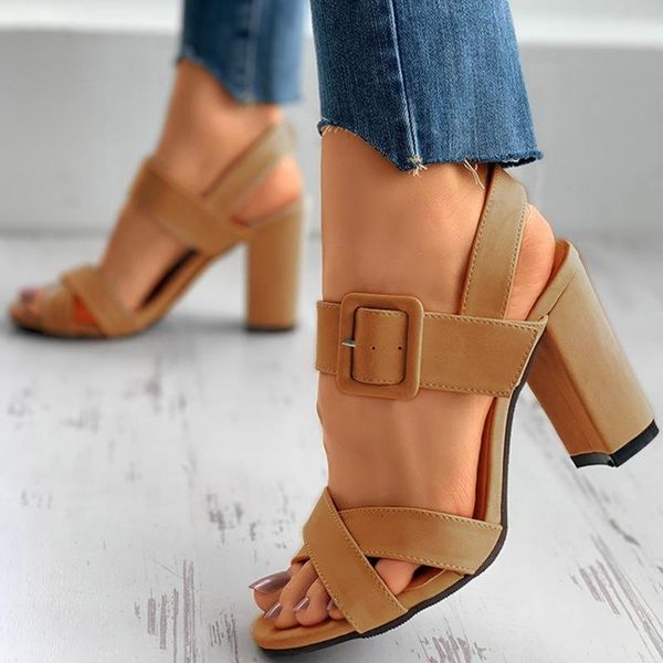 sandals summer women's versatile open-toe high-heeled with one buckle thick heel plus size shoes, Black
sandals summer women's versatile open-toe high-heeled with one buckle thick heel plus size shoes, Black