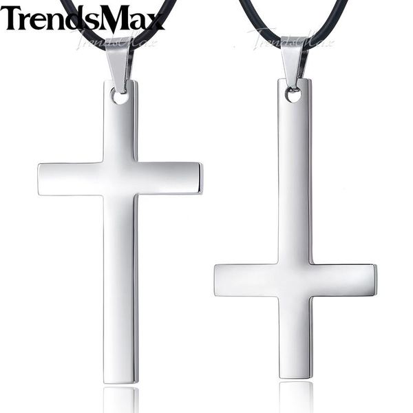 pendant necklaces trendsmax cross necklace womens mens stainless steel inverted upside down upright silver color tone kkpm127
pendant necklaces trendsmax cross necklace womens mens stainless steel inverted upside down upright silver color tone kkpm127