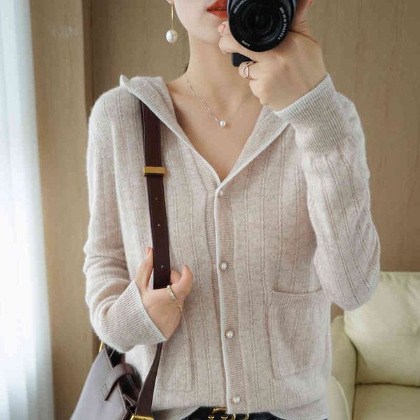 women's sweaters autumn and winter pure female cardigan wool with hoodie neck v loose coat wild woolen sweater long sleeve ladies', White;black
women's sweaters autumn and winter pure female cardigan wool with hoodie neck v loose coat wild woolen sweater long sleeve ladies', White;black