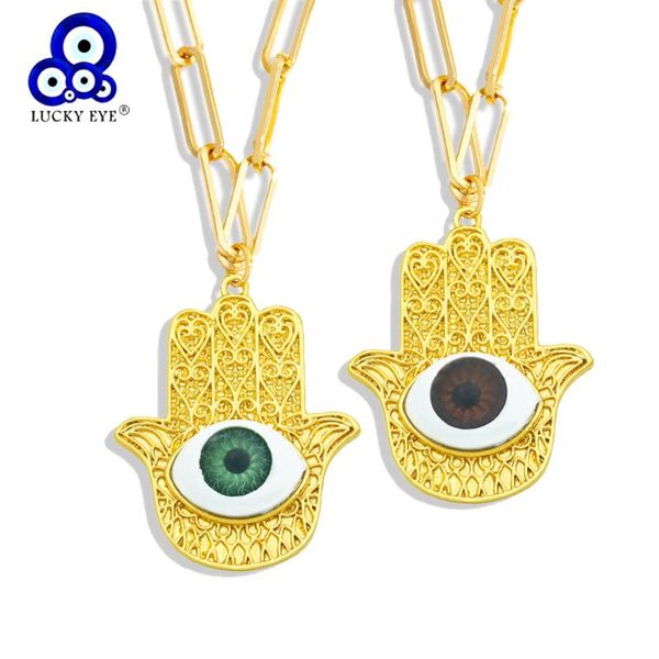 chokers lucky eye copper punk chain fatima hand pendant necklace multi color turkish evil for women girls jewelry le913, Golden;silver
chokers lucky eye copper punk chain fatima hand pendant necklace multi color turkish evil for women girls jewelry le913, Golden;silver