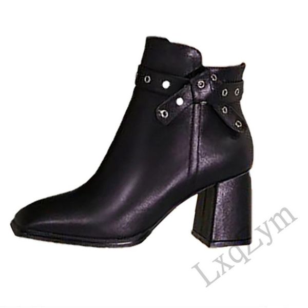 boots black metal hole buckle decor office lady necessary ankle square toe thick high heels fashion side zip women knight bootie
boots black metal hole buckle decor office lady necessary ankle square toe thick high heels fashion side zip women knight bootie