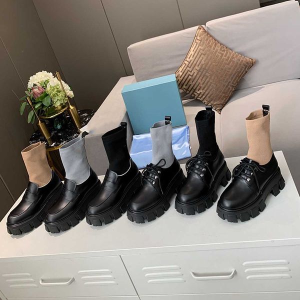 platform elastic ankle designer boots real leather lace-up socks women's short boot fashion winter lady 6cm heel footwear, Black
platform elastic ankle designer boots real leather lace-up socks women's short boot fashion winter lady 6cm heel footwear, Black