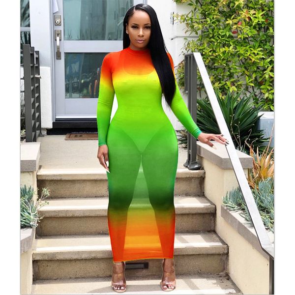long sleeve bodycon maxi dress gradient rainbow tie dye print mesh party night club dresses fall 2019 d37-aa64, Black;gray
long sleeve bodycon maxi dress gradient rainbow tie dye print mesh party night club dresses fall 2019 d37-aa64, Black;gray