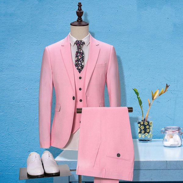 color large size fashion groom wedding single row one buckle slim suit male pieces set cnoi, White;black 
color large size fashion groom wedding single row one buckle slim suit male pieces set cnoi, White;black