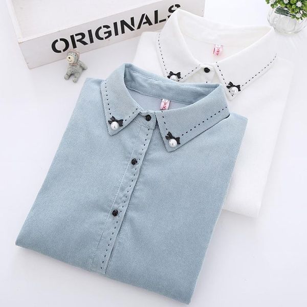 women's blouses & shirts long sleeve shirt autumn winter corduroy white embroidery blouse vintage
women's blouses & shirts long sleeve shirt autumn winter corduroy white embroidery blouse vintage