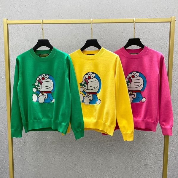 lovely doraemon t-shirt female 2021 new small dingdang round neck pullover sweater loose fashion femalewoa4, White;black 
lovely doraemon t-shirt female 2021 new small dingdang round neck pullover sweater loose fashion femalewoa4, White;black