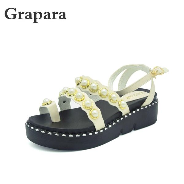 sandals summer roman flat soft thick bottom open toe women shoes female high heels buckle pearl students ladies grapara, Black
sandals summer roman flat soft thick bottom open toe women shoes female high heels buckle pearl students ladies grapara, Black