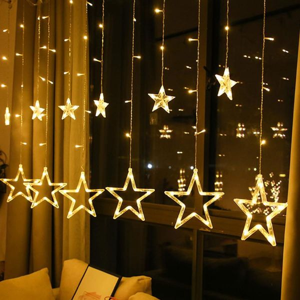 2.5m led christmas lights star curtain string light 220v fairy light outdoor indoor garland for party wedding holiday decoration
2.5m led christmas lights star curtain string light 220v fairy light outdoor indoor garland for party wedding holiday decoration