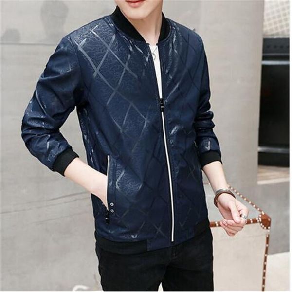 men's fur & faux of charge 2021 casual jacket handsome youth baseball clothes, Black