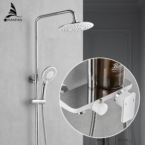 shower faucets brass white bathtub faucet square tube single handle rain shower with slide bar wall water mixer tap 877012wl
shower faucets brass white bathtub faucet square tube single handle rain shower with slide bar wall water mixer tap 877012wl