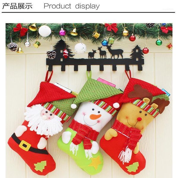 christmas decorations 3 pieces/set large size stockings socks santa claus snowman elk candy gift bag xmas tree decor festival party ornament 
christmas decorations 3 pieces/set large size stockings socks santa claus snowman elk candy gift bag xmas tree decor festival party ornament