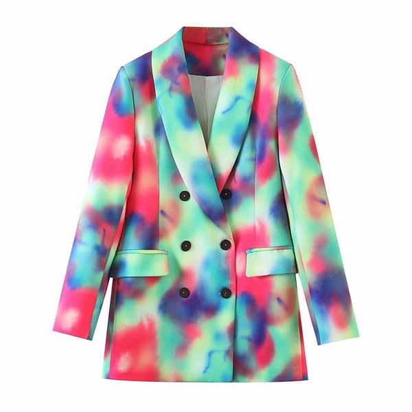 fashionable versatile slimming casual tie-dyed double-breasted suit jacket european and american style, White;black
fashionable versatile slimming casual tie-dyed double-breasted suit jacket european and american style, White;black