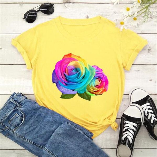 women's t-shirt summer cotton women t shirt s-5xl plus size fashion colorful flower short sleeve tees casual o-neck female tshirts, White
women's t-shirt summer cotton women t shirt s-5xl plus size fashion colorful flower short sleeve tees casual o-neck female tshirts, White