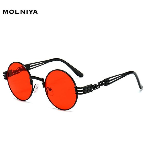 sunglasses brand design steam punk men women universal round frame fashion metal eyewear uv400, White;black
sunglasses brand design steam punk men women universal round frame fashion metal eyewear uv400, White;black