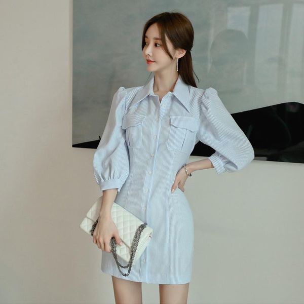 casual dresses shirt mini tight one piece korean ladies autumn stripe long sleeve cabaret party bodycon for women, Black;gray
casual dresses shirt mini tight one piece korean ladies autumn stripe long sleeve cabaret party bodycon for women, Black;gray