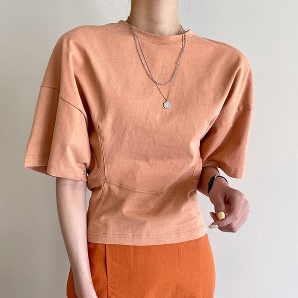 women's t-shirt korean version of summer small candy color design round neck head slim waist five-point sleeve t-shirt lover gf8b, White
women's t-shirt korean version of summer small candy color design round neck head slim waist five-point sleeve t-shirt lover gf8b, White