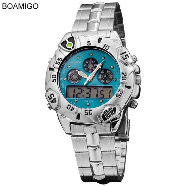 wristwatches boamigo men watch brand stainless steel luxury sports chronograph digital analog quartz, Slivery;brown
wristwatches boamigo men watch brand stainless steel luxury sports chronograph digital analog quartz, Slivery;brown