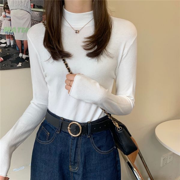2021 winter of herfst vrouwen long sleeve effen kleur gebreide ananse primer basic femme truien thin-fit trui a3eh, White
2021 winter of herfst vrouwen long sleeve effen kleur gebreide ananse primer basic femme truien thin-fit trui a3eh, White