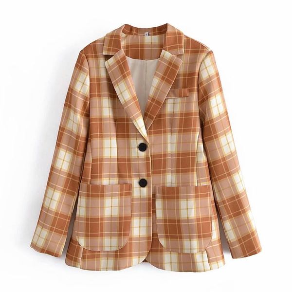 women's suits & blazers women vintage plaid blazer female long sleeve jacket ladies high street, White;black
women's suits & blazers women vintage plaid blazer female long sleeve jacket ladies high street, White;black