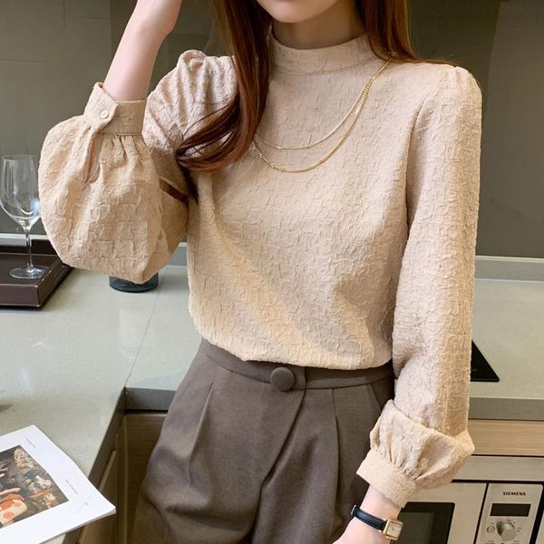 women's blouses & shirts covering belly slimming shirt female texture puff sleeves foreign style jacket small very fairy blouse all-mat, White
women's blouses & shirts covering belly slimming shirt female texture puff sleeves foreign style jacket small very fairy blouse all-mat, White