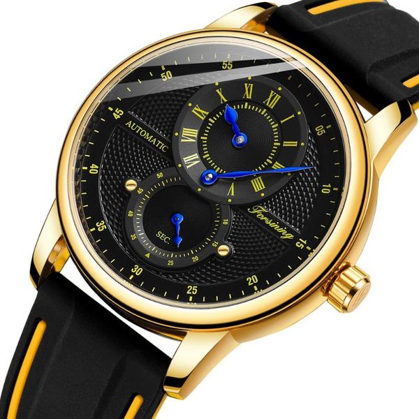wristwatches 2021 forsining fashion men's auto mechanical watches gift box ship, Slivery;brown
wristwatches 2021 forsining fashion men's auto mechanical watches gift box ship, Slivery;brown