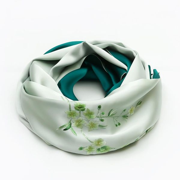 scarves 100% silk scarf for women, Blue;gray
scarves 100% silk scarf for women, Blue;gray