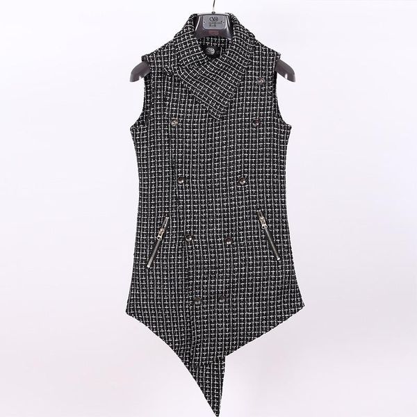 men's vests spring wear vest korean version of the trim trench coat personality warm woolen thick casual coat., Black;white
men's vests spring wear vest korean version of the trim trench coat personality warm woolen thick casual coat., Black;white