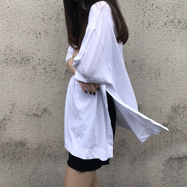 white women's t-shirt casual blouse 2021 summer short sleeve o neck split hem party shirts blusa women tunic
white women's t-shirt casual blouse 2021 summer short sleeve o neck split hem party shirts blusa women tunic