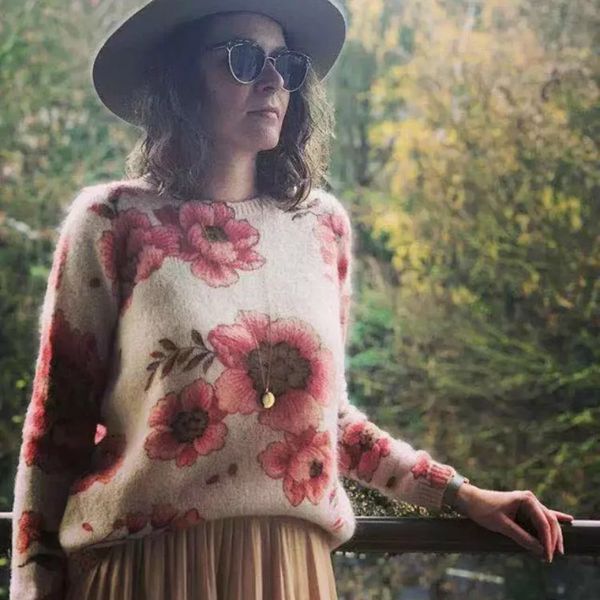 mohair multicolored floral stamping around the chic female pullovers neck leonard jumper woman winter fashion tonk, White;black
mohair multicolored floral stamping around the chic female pullovers neck leonard jumper woman winter fashion tonk, White;black