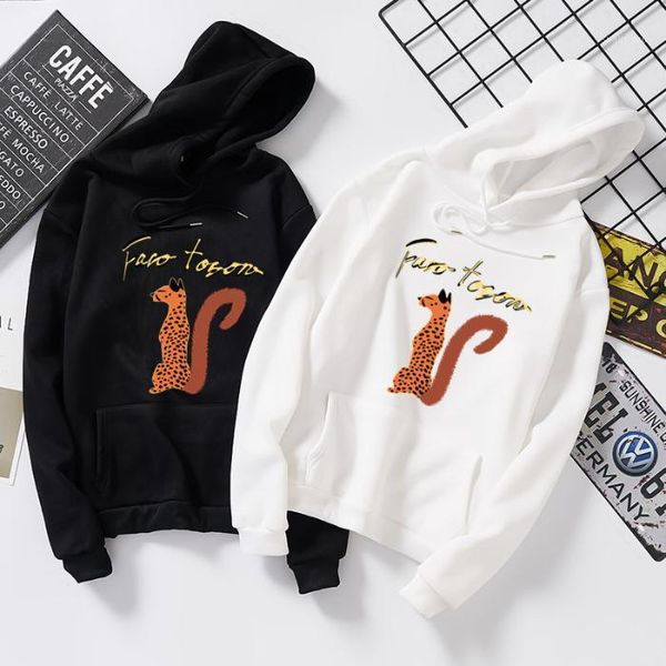 women's hoodies & sweatshirts cute leopard print harajuku women 2021 autumn winter office lady pullover thick loose clothe coat sudader, Black
women's hoodies & sweatshirts cute leopard print harajuku women 2021 autumn winter office lady pullover thick loose clothe coat sudader, Black