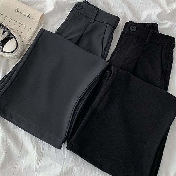 wavsiyier korean casual straight grey trousers women streetwear spring solid autumn wide leg pant high waist woman pants 211007, Black;white
wavsiyier korean casual straight grey trousers women streetwear spring solid autumn wide leg pant high waist woman pants 211007, Black;white