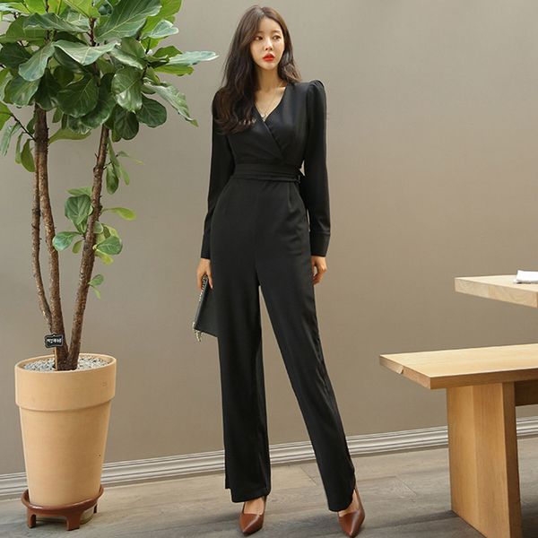 new arrival comfortable work style v-neck women vintage elegant solid fashion black office cute jumpsuits qnno, White
new arrival comfortable work style v-neck women vintage elegant solid fashion black office cute jumpsuits qnno, White