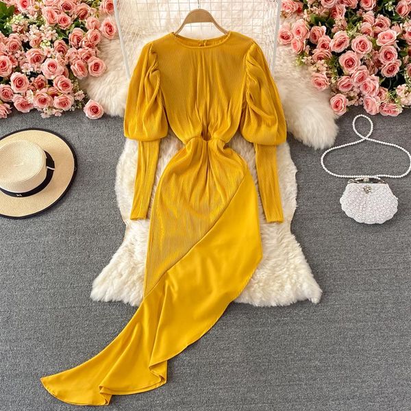 casual dresses women irregular bodycon dress autumn round neck puff long sleeve high waist club party vestidos female yellow/beige robe, Black;gray
casual dresses women irregular bodycon dress autumn round neck puff long sleeve high waist club party vestidos female yellow/beige robe, Black;gray