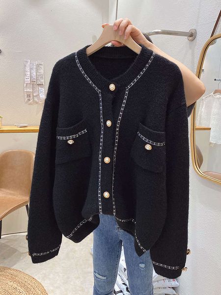 fashion short xiaoxiangfeng new knitted 2020 jacket autumn women's fashion celebrity temperament foreign style versatile sweater cardig, White;black
fashion short xiaoxiangfeng new knitted 2020 jacket autumn women's fashion celebrity temperament foreign style versatile sweater cardig, White;black