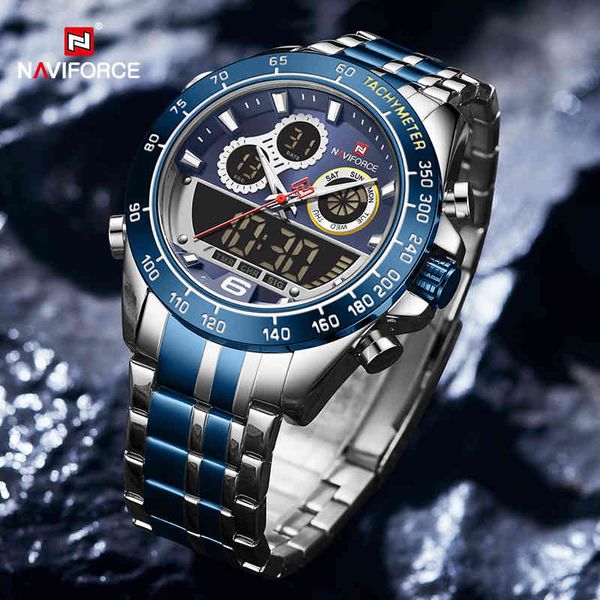 watches naviforce men military luxury quartz sport casual full steel wrist digital analog waterproof clock relogio masculino, Slivery;brown
watches naviforce men military luxury quartz sport casual full steel wrist digital analog waterproof clock relogio masculino, Slivery;brown