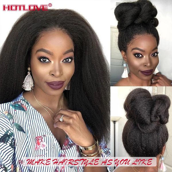 kinky straight lace front human hair wigs pre plucked malaysian yaki straight 13x4 transparent lace frontal wig 180% remy wigfactory direct, Black
kinky straight lace front human hair wigs pre plucked malaysian yaki straight 13x4 transparent lace frontal wig 180% remy wigfactory direct, Black