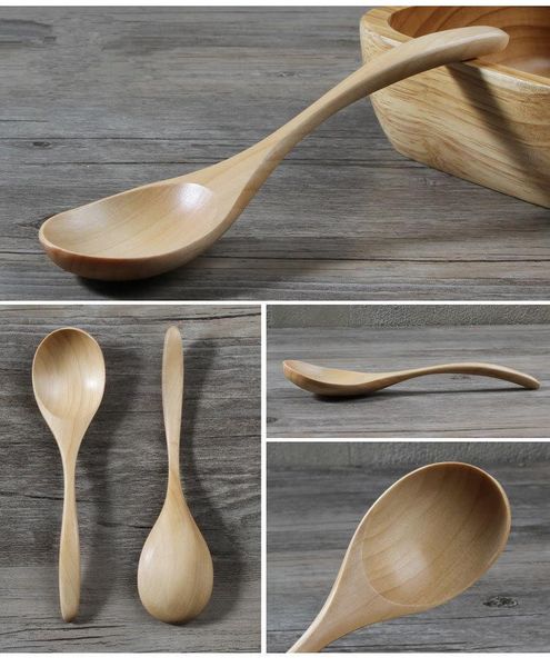 spoons 1pc natural wood spoon kitchen accessories eco-friendly tableware dining soup tea honey coffee mf 007 
spoons 1pc natural wood spoon kitchen accessories eco-friendly tableware dining soup tea honey coffee mf 007