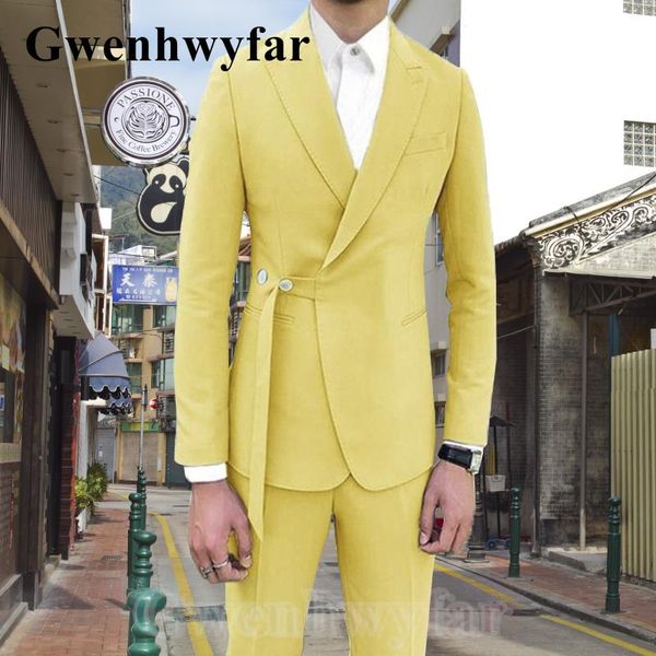 men's suits & blazers gwenhwyfar 2021 handsome belt design groom slim suit pants suitable for prom yellow wedding, White;black
men's suits & blazers gwenhwyfar 2021 handsome belt design groom slim suit pants suitable for prom yellow wedding, White;black