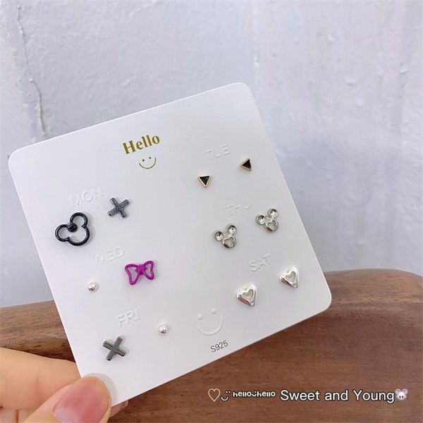 dangle & chandelier cute mouse asymmetric earring set wholesale bow geometric cartoon ear stud minimalist fashion jewelry for women accessor, Silver
dangle & chandelier cute mouse asymmetric earring set wholesale bow geometric cartoon ear stud minimalist fashion jewelry for women accessor, Silver