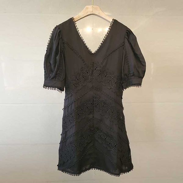 arrival summer embroidered floral puff sleeve women's slim luxury lace patchwork elegant dress vestidos 210529, Black;gray
arrival summer embroidered floral puff sleeve women's slim luxury lace patchwork elegant dress vestidos 210529, Black;gray