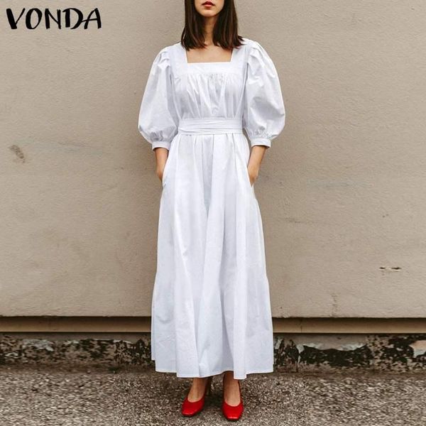 casual dresses long sundress women'dress vintage puff sleeve square neck party maxi dress 2021 vonda plus size vestidos loose robe 5xl, Black;gray
casual dresses long sundress women'dress vintage puff sleeve square neck party maxi dress 2021 vonda plus size vestidos loose robe 5xl, Black;gray