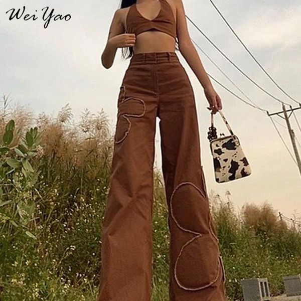 women's jeans weiyao y2k aesthetic baggy women brown vintage 90s wide leg pants flower patches high waist straight denim trousers 2021, Blue
women's jeans weiyao y2k aesthetic baggy women brown vintage 90s wide leg pants flower patches high waist straight denim trousers 2021, Blue