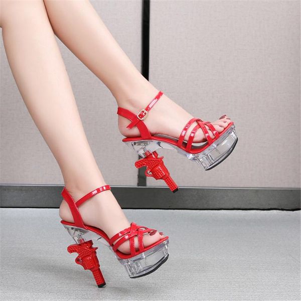 women transparent sole sandals 2021 new summer cross-tied pistol heel 14cm high heels platform model catwalk shoes plus 34-42 43, Black
women transparent sole sandals 2021 new summer cross-tied pistol heel 14cm high heels platform model catwalk shoes plus 34-42 43, Black