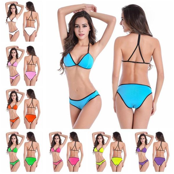 women's swimwear bikini set push up female girls swimsuit beach bathing suit triangle bikinis women holiday, White;black
women's swimwear bikini set push up female girls swimsuit beach bathing suit triangle bikinis women holiday, White;black